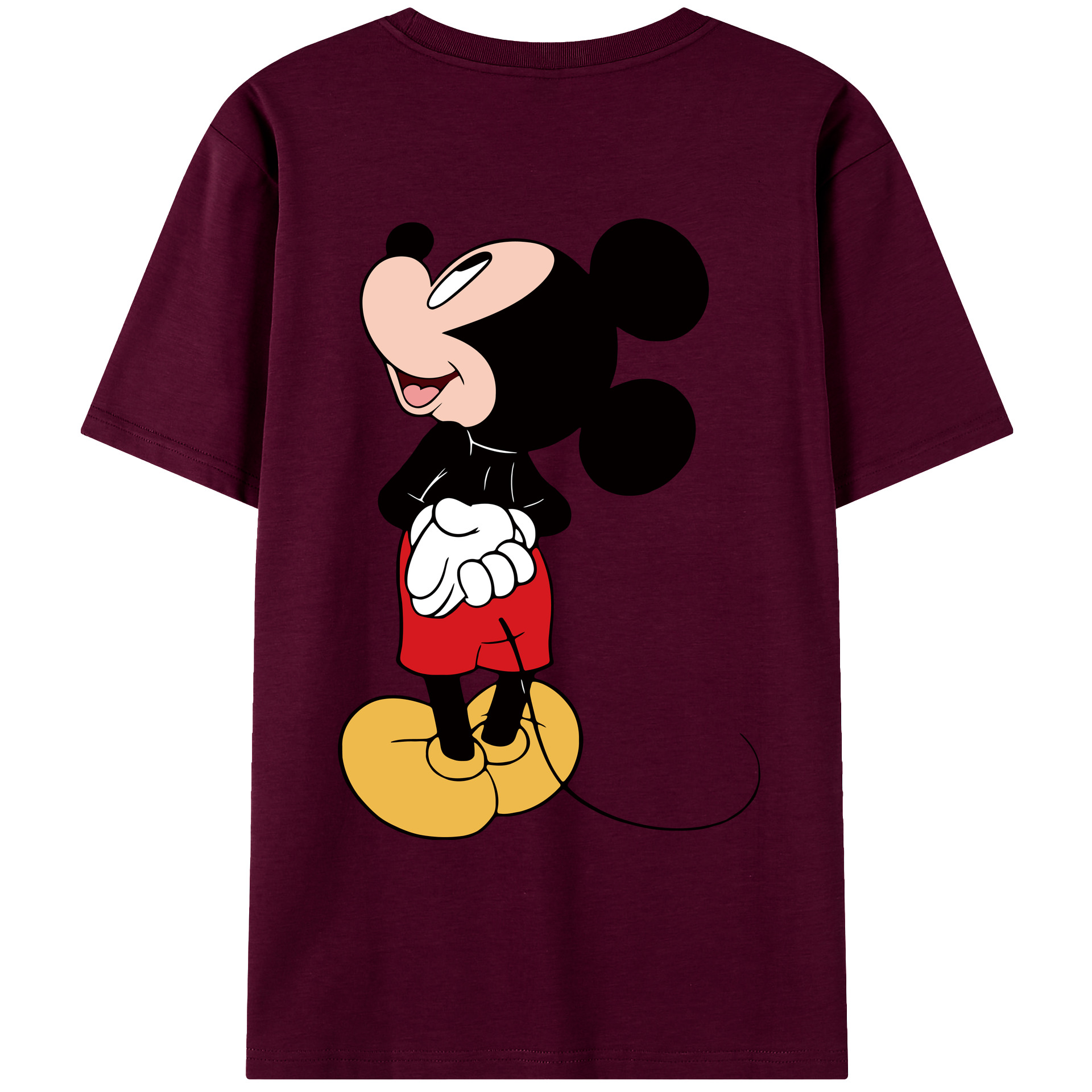 （画像用） ミッキーマウス Mickey Mouse レディース半袖Tシャツ(バックプリント)
